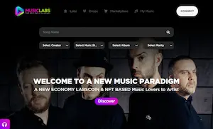 Music Lab marketplace for buying and selling music as NFTs